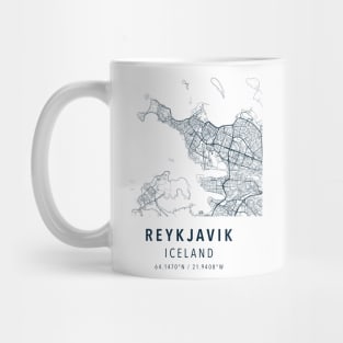 reykjavik simple map Mug